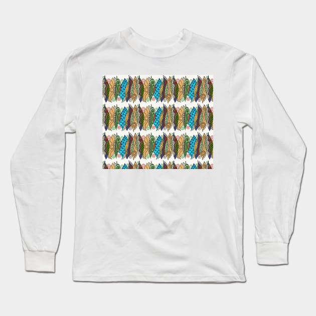 My Country - gum leaves, Aussie style Long Sleeve T-Shirt by wiccked